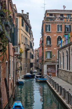VENICE, İtalya - 05 Aralık 2024: Venedik, Veneto Bölgesi, İtalya 'nın Eski Kenti Panorama