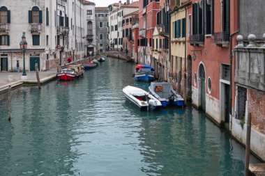 VENICE, İtalya - 05 Aralık 2024: Venedik, Veneto Bölgesi, İtalya 'nın Eski Kenti Panorama