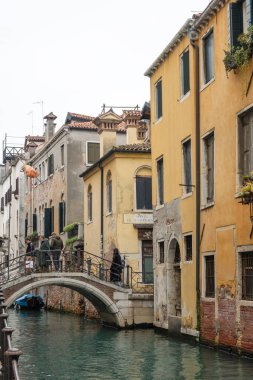 VENICE, İtalya - 05 Aralık 2024: Venedik, Veneto Bölgesi, İtalya 'nın Eski Kenti Panorama