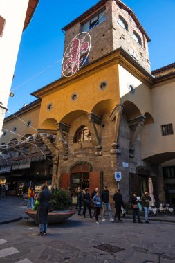 FLORENCE, İTALYA - 05 Aralık 2024: Floransa, Toskana Bölgesi, İtalya 'nın Eski Kenti Panorama
