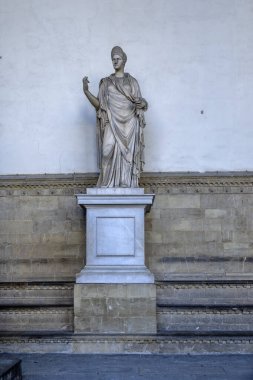 FLORENCE, İTALYA - 05 Aralık 2024: Floransa, Toskana Bölgesi, İtalya 'nın Eski Kenti Panorama