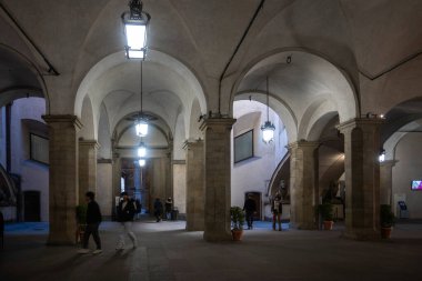 FLORENCE, İTALYA - 05 Aralık 2024: Floransa, Toskana Bölgesi, İtalya 'nın Eski Kenti Panorama