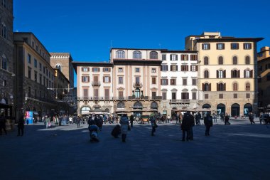 FLORENCE, İTALYA - 05 Aralık 2024: Floransa, Toskana Bölgesi, İtalya 'nın Eski Kenti Panorama
