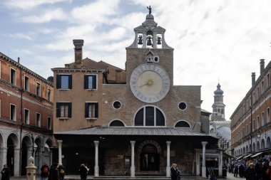 VENICE, İtalya - 05 Aralık 2024: Venedik, Veneto Bölgesi, İtalya 'nın Eski Kenti Panorama