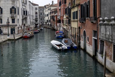 VENICE, İtalya - 05 Aralık 2024: Venedik, Veneto Bölgesi, İtalya 'nın Eski Kenti Panorama