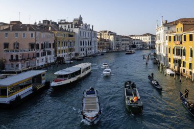 VENICE, İtalya - 05 Aralık 2024: Venedik, Veneto Bölgesi, İtalya 'nın Eski Kenti Panorama