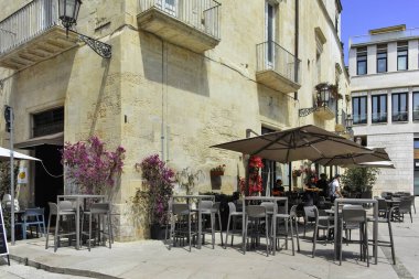 LECCE, İtalya - 12 Mayıs 2024: İtalya 'nın Apulia Bölgesi' ndeki Eski Lecce kasabasının muhteşem manzarası