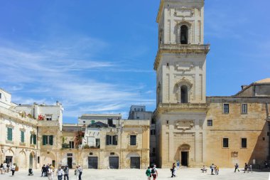 LECCE, İtalya - 12 Mayıs 2024: İtalya 'nın Apulia Bölgesi' ndeki Eski Lecce kasabasının muhteşem manzarası