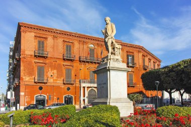 BARI, İtalya - 16 Mayıs 2024: Bari, Apulia Bölgesi, İtalya 'nın Eski Kasabası' nın inanılmaz manzarası