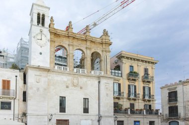 BARI, İtalya - 16 Mayıs 2024: Bari, Apulia Bölgesi, İtalya 'nın Eski Kasabası' nın inanılmaz manzarası