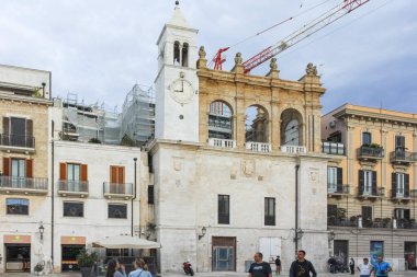 BARI, İtalya - 16 Mayıs 2024: Bari, Apulia Bölgesi, İtalya 'nın Eski Kasabası' nın inanılmaz manzarası