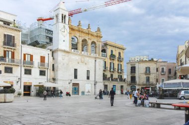 BARI, İtalya - 16 Mayıs 2024: Bari, Apulia Bölgesi, İtalya 'nın Eski Kasabası' nın inanılmaz manzarası