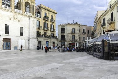 BARI, İtalya - 16 Mayıs 2024: Bari, Apulia Bölgesi, İtalya 'nın Eski Kasabası' nın inanılmaz manzarası