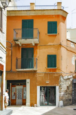 BARI, İtalya - 16 Mayıs 2024: Bari, Apulia Bölgesi, İtalya 'nın Eski Kasabası' nın inanılmaz manzarası