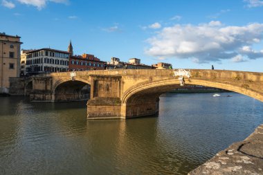FLORENCE, İTALYA - 05 Aralık 2024: Floransa, Toskana Bölgesi, İtalya 'nın Eski Kenti Panorama