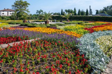 Bulgaristan 'ın Dobrich bölgesinin Balchik kentindeki Botanik Bahçesi' nin inanılmaz manzarası
