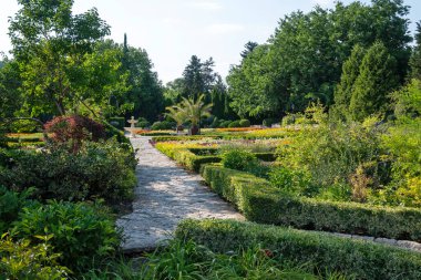 Bulgaristan 'ın Dobrich bölgesinin Balchik kentindeki Botanik Bahçesi' nin inanılmaz manzarası