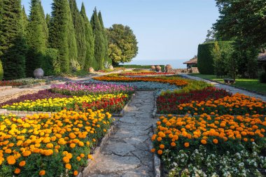 Bulgaristan 'ın Dobrich bölgesinin Balchik kentindeki Botanik Bahçesi' nin inanılmaz manzarası