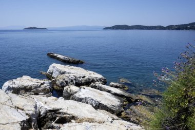 Amazing panorama of The town of Skiathos, Sporades, Thessaly, Greece