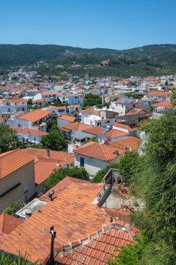 Amazing panorama of The town of Skiathos, Sporades, Thessaly, Greece