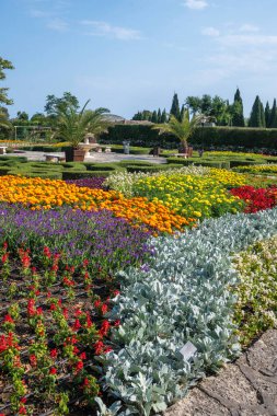 Bulgaristan 'ın Dobrich bölgesinin Balchik kentindeki Botanik Bahçesi' nin inanılmaz manzarası