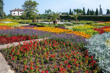 Bulgaristan 'ın Dobrich bölgesinin Balchik kentindeki Botanik Bahçesi' nin inanılmaz manzarası