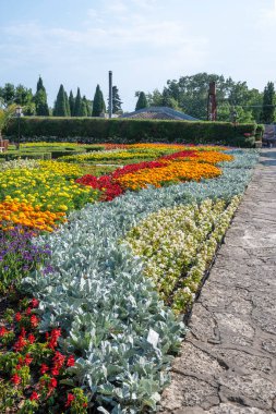 Bulgaristan 'ın Dobrich bölgesinin Balchik kentindeki Botanik Bahçesi' nin inanılmaz manzarası