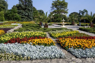 Bulgaristan 'ın Dobrich bölgesinin Balchik kentindeki Botanik Bahçesi' nin inanılmaz manzarası