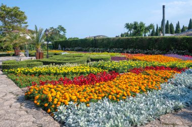 Bulgaristan 'ın Dobrich bölgesinin Balchik kentindeki Botanik Bahçesi' nin inanılmaz manzarası