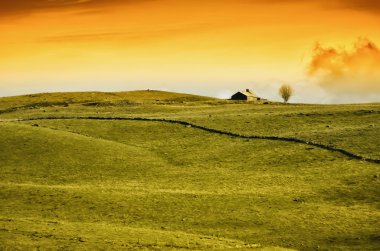 Kırsal manzara görünümü