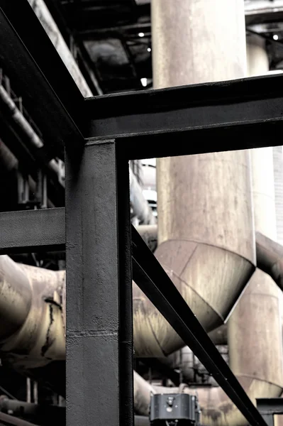 Industrial pipes at factory — Stock Photo, Image