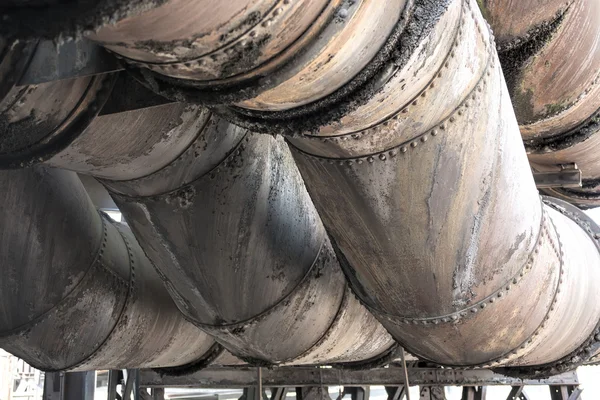 Industrial pipes at factory — Stock Photo, Image