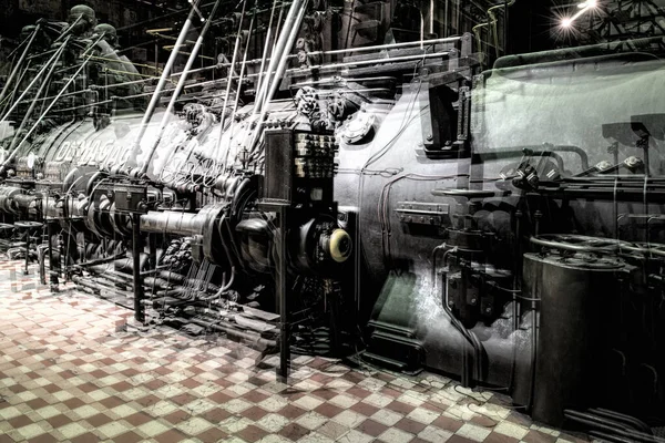 Oude Machine Van Staalfabriek — Stockfoto