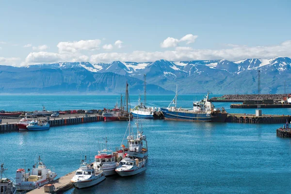 Port Husavik Islandii — Zdjęcie stockowe