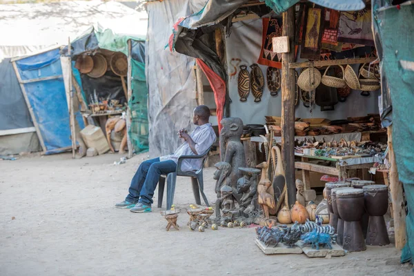 Mercado Arte Africano Namíbia — Fotografia de Stock