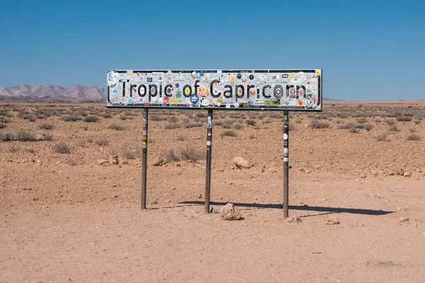 Segno Tropico Del Capricorno Namibia — Foto Stock