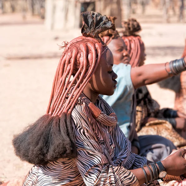 Χωριό Himba Στη Ναμίμπια — Φωτογραφία Αρχείου