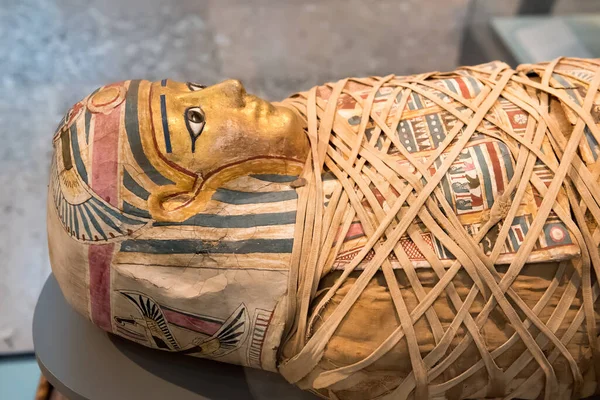 Egyptische Sarcofaag Het Britse Museum — Stockfoto