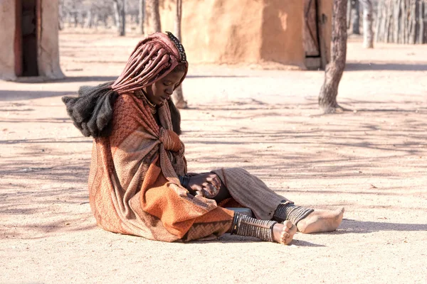 Himba Villaggio Namibia — Foto Stock