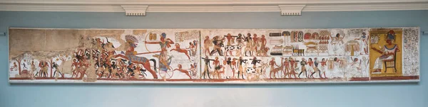 Egyptische Fresco Het British Museum — Stockfoto