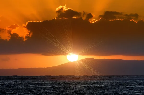 Sunset in bali beach — Stock Photo, Image