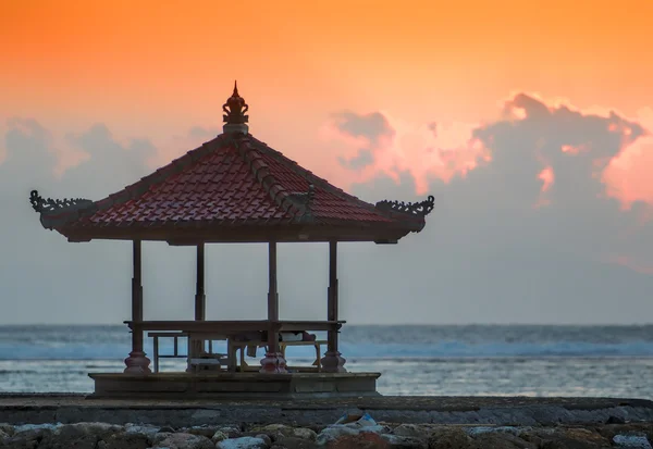 Sunset in bali beach — Stock Photo, Image
