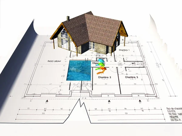 Plan for building house — Stock Photo, Image