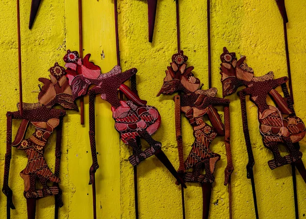 Rote Marionetten in Java — Stockfoto