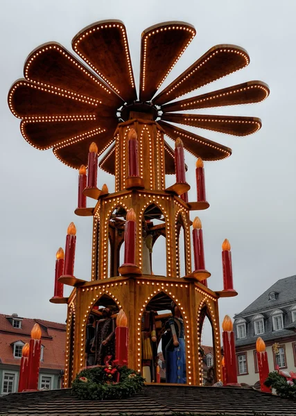 Karácsonyi piac Heidelbergben — Stock Fotó