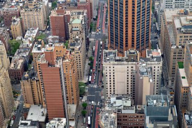 New York gökdelenlerinin yukarıdan görüntüsü