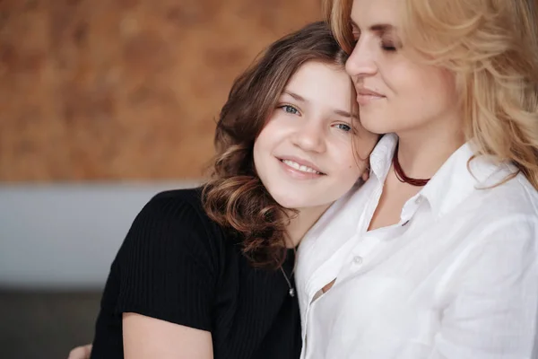 Happy mother and teenage daughter. — Stock Photo, Image