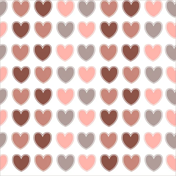 Patrón con corazones pastel. Ilustración vectorial. — Vector de stock