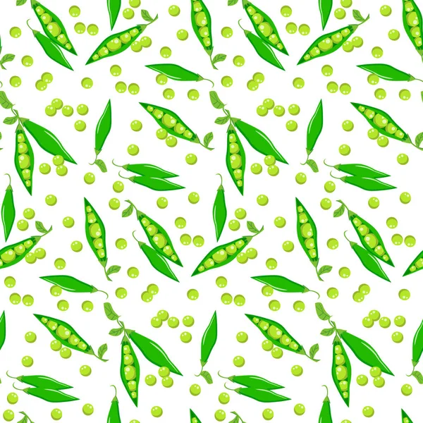 Motif avec des pois verts. Illustration vectorielle. — Image vectorielle