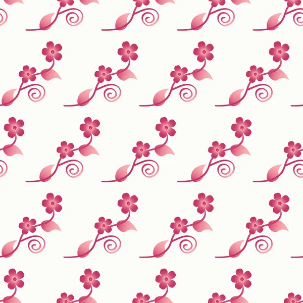 Vzor s růžovými květy. — Stockový vektor